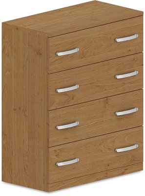 Komoda zásuvková 80x40x110cm - Buk biely