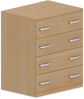 Komoda zásuvková 80x60x110cm - Buk biely