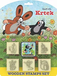 Veľké drevené pečiatky - Krtko a nohavičky 5 + 1 rôzne motívy