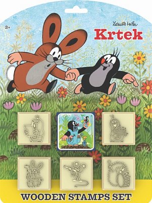 Veľké drevené pečiatky - Krtko a nohavičky 5 + 1 rôzne motívy