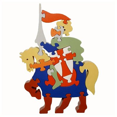 Drevené puzzle - Rytier