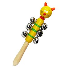 Drevená hrkálka II - Mačička