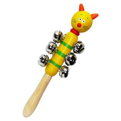 Drevená hrkálka II - Mačička