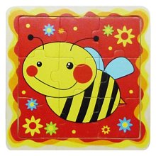 Veselé drevené puzzle - Včielka
