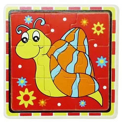 Veselé drevené puzzle - Slimák