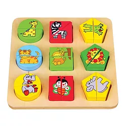 Drevená skladačka - Zoo