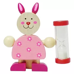 Drevené presýpacie hodiny na čistenie zubov - Králiček