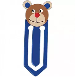 Záložka modrá - medveď