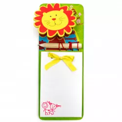 Poznámkový blok s ceruzkou - Lev