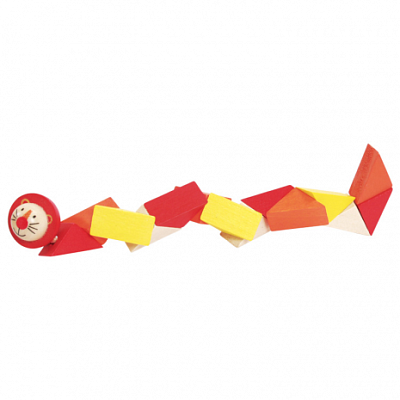 Drevený skladací had - Lev