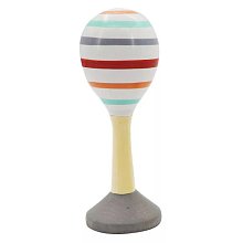 Drevené rumba guľa červená s bodkami