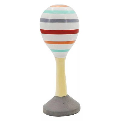 Drevené rumba guľa červená s bodkami