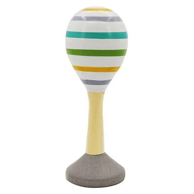 Drevené rumba guľa červená s bodkami