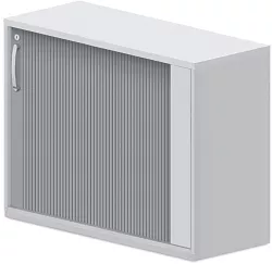 Stolová skriňa s roletou 120x42x75cm - Sivá