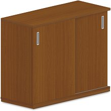 Stolová skriňa s posuvnými dverami 120x42x75cm - Biela