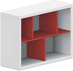 Policová skrinka 100x35x75cm - Chilli red