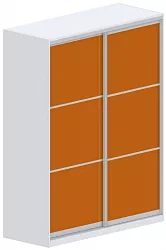 Šatníková skriňa s posuvnými dverami 160x62x205cm - Chilli red