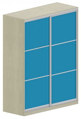 Šatníková skriňa s posuvnými dverami 160x62x205cm - Marmara blue