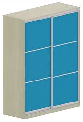 Šatníková skriňa s posuvnými dverami 160x62x205cm - Chilli red