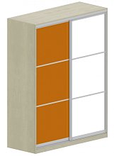 Šatníková skriňa s posuv. dverami, zrkadlo 160x62x205cm - Brillint white