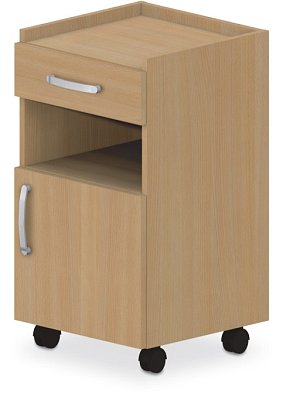 Nočný stolík 45x45x82cm - Buk biely
