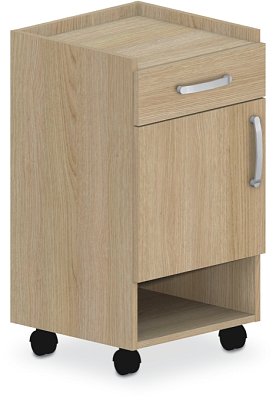 Nočný stolík 45x45x82cm - Buk biely