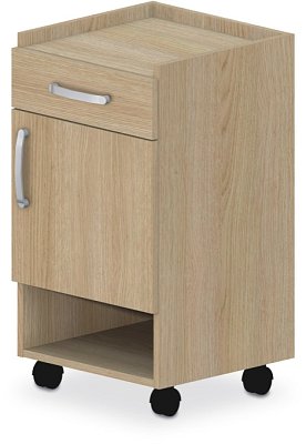 Nočný stolík 45x45x82cm - Buk biely