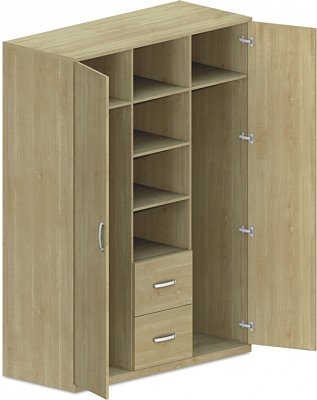 Dvojitá šatníková skriňa 150x62x205cm - Javor