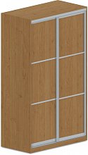 Šatníková skriňa s posuvnými dverami 120x62x205cm - Buk biely