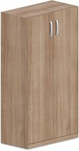 Policová skriňa, dvierka 80x42x145cm - Buk biely