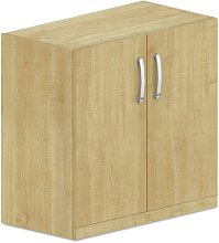 Policová skriňa, dvierka 80x42x75cm - Buk biely