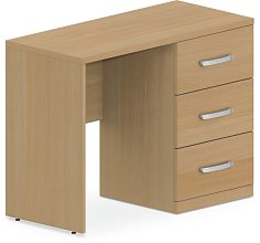 Stôl s doskovou podnožou 100x45cm - Buk biely