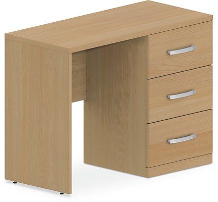 Stôl s doskovou podnožou 100x45cm - Buk biely