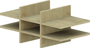 Policová vložka do skrine 76,3x37x33,3cm - Biela