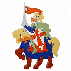 Drevené puzzle - Rytier