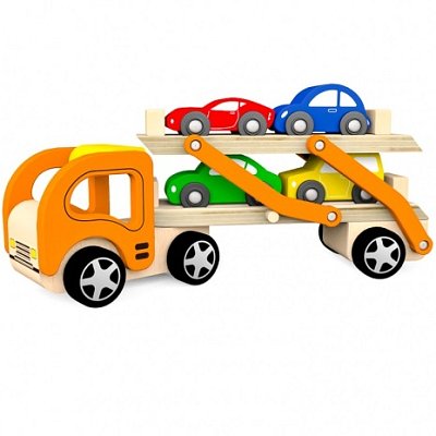 Drevené auto nákladné 4245 vrátane autíčok 4 ks