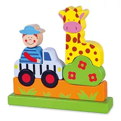 Drevené magnetické puzzle - Zoo - POSLEDNÉ KUSY