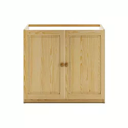 Kuchynská skrinka z masívnej borovice 80x50v80cm - Sivá