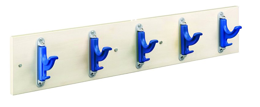 5 místný nástěnný otočný háček na oděvy - Modrá