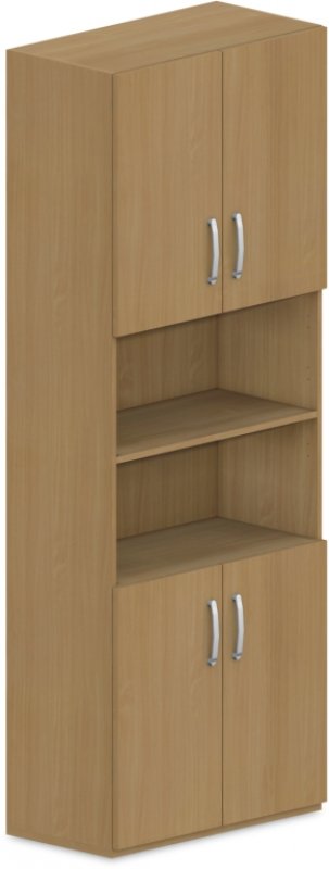 Skříň policová, dvířka / niky 80x42x215,5cm - Šedá