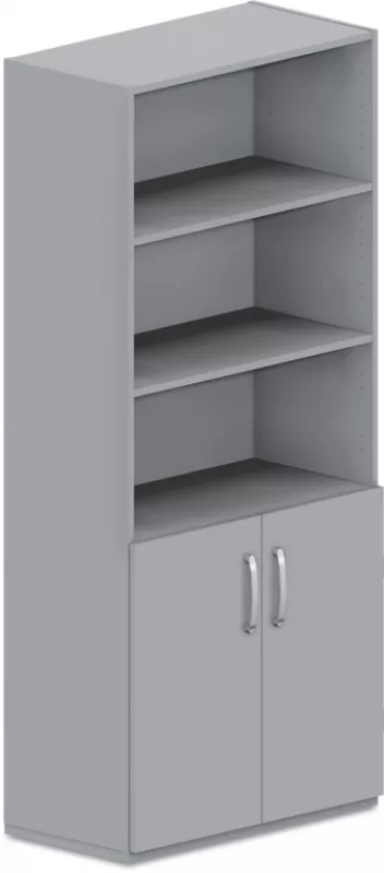 Skříň policová, dvířka/nika 80x42x180cm - Wenge