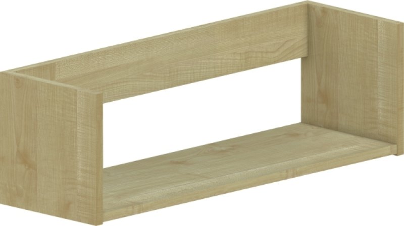 Polica závesná 80x25x25cm - Sivá