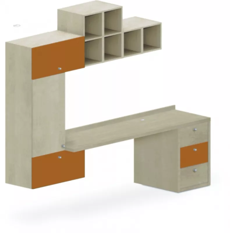 Stolová zostava 260x55x220cm - Brillint white