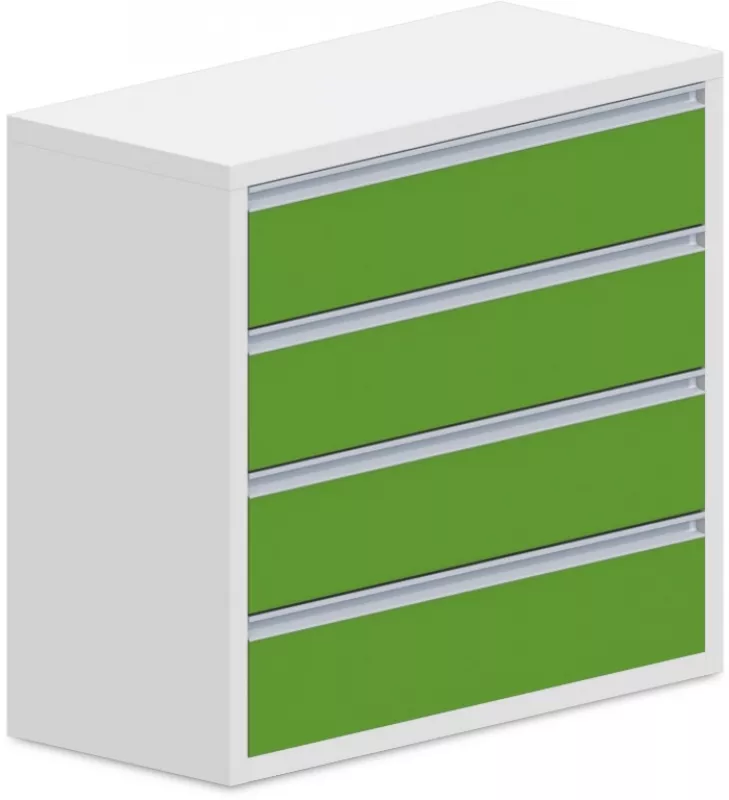 Komoda 100x45x90cm - Chilli red