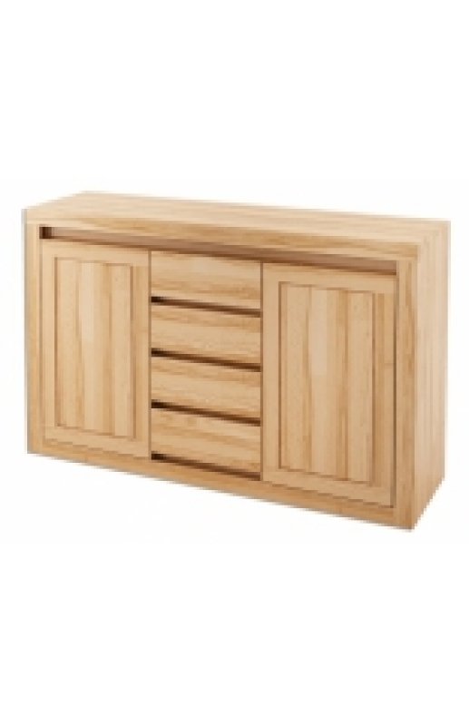 Komoda kombinovaná z přírodního buku 140x41x90cm - Rustikal