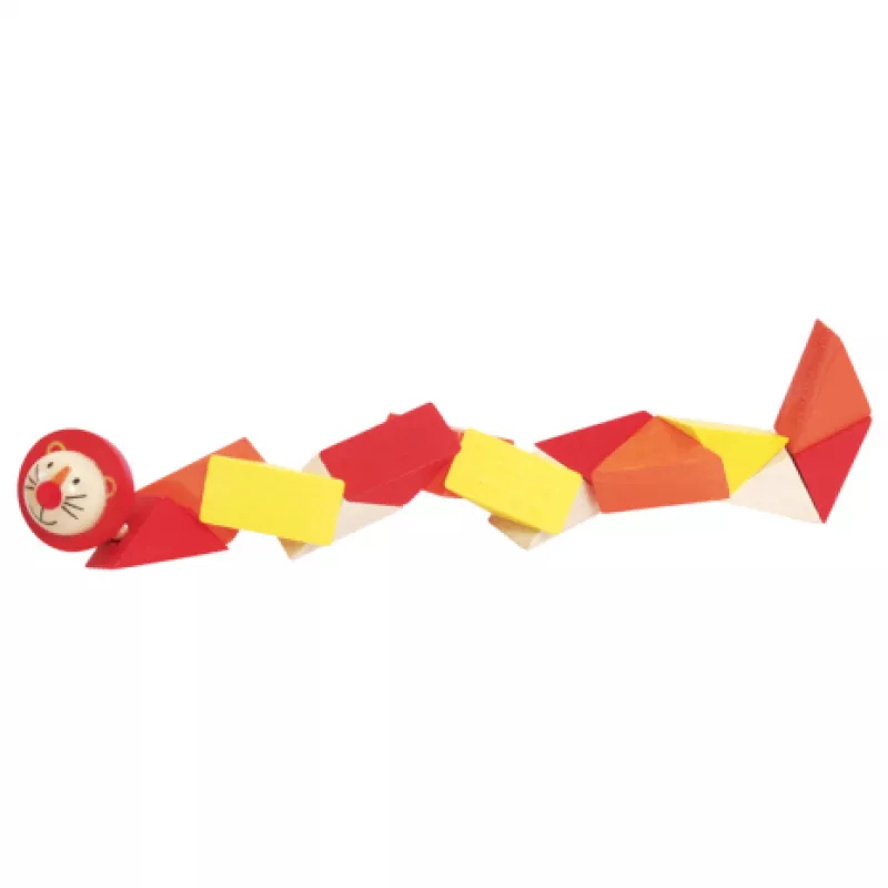 Dřevěný skladací had - Lev