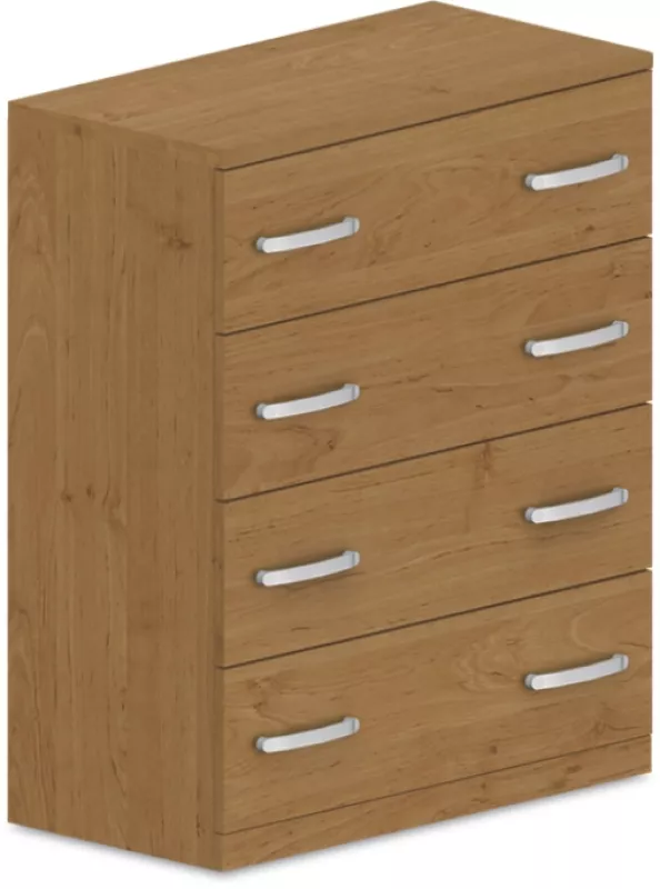 Komoda zásuvková 80x40x110cm - Buk bílý