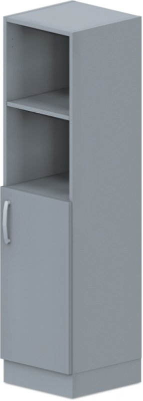 Skriňa policová, dvierka/niky 40x42x152, 5cm - Sivá