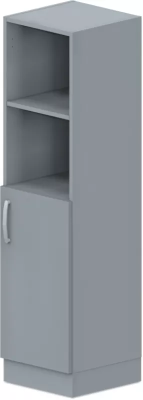 Skříň policová, dvířka/niky 40x42x152,5cm - Šedá