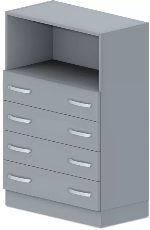 Skříň policová, zásuvky/niky 80x42x117,5cm - Wenge